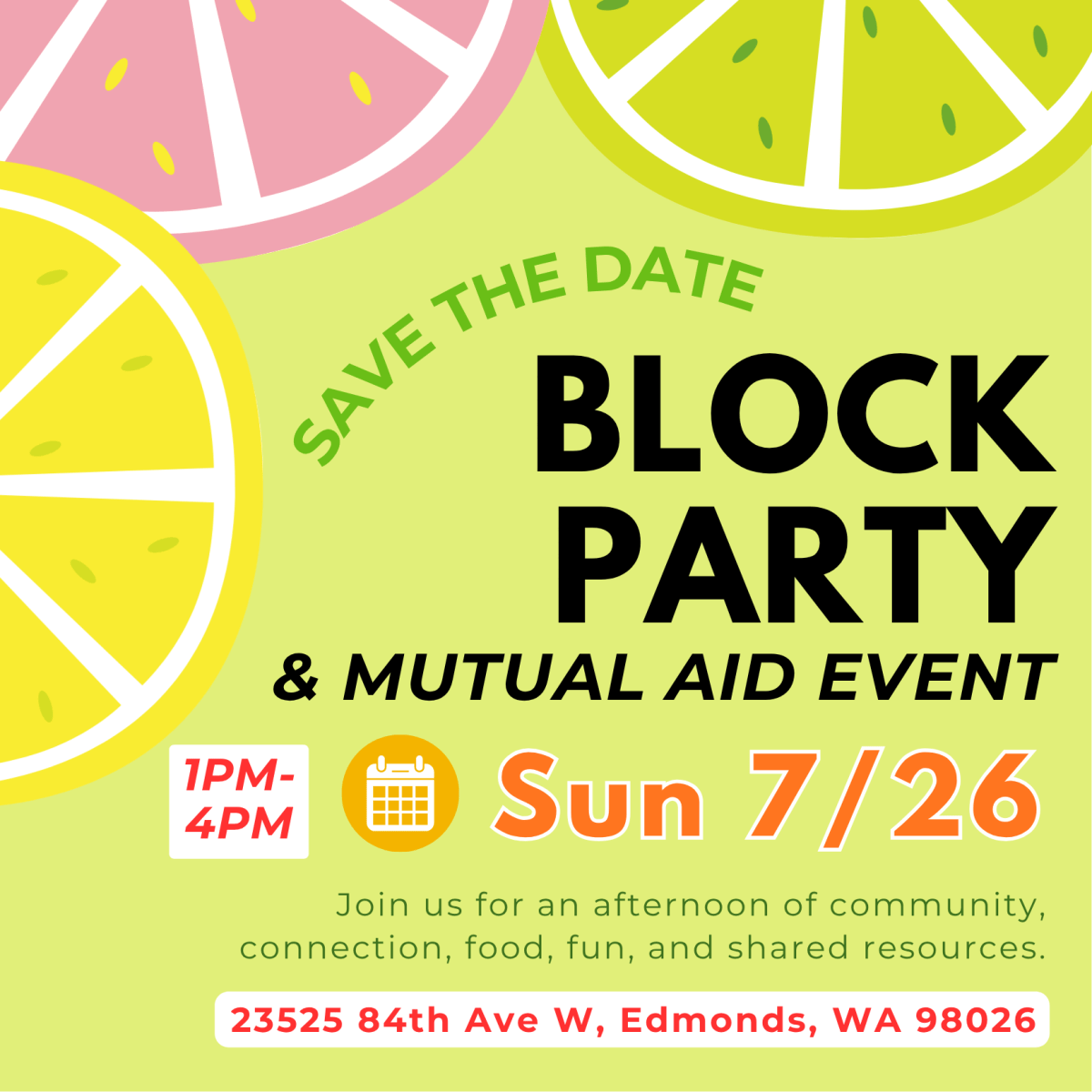 Save the date: Fun community&nbsp;event